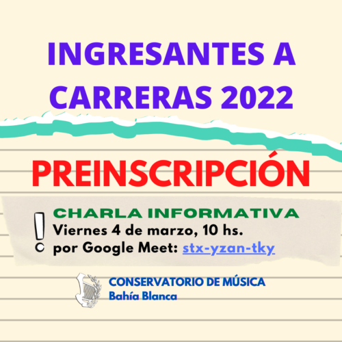 Ingreso a carreras: nueva charla informativa