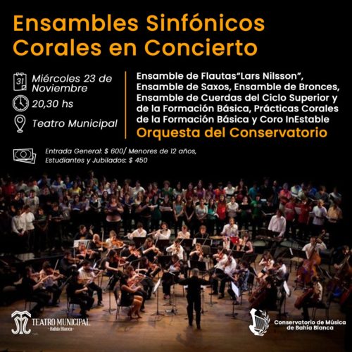 Ensambles sinfónicos corales en concierto