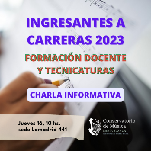 Charla informativa para ingresantes a carreras