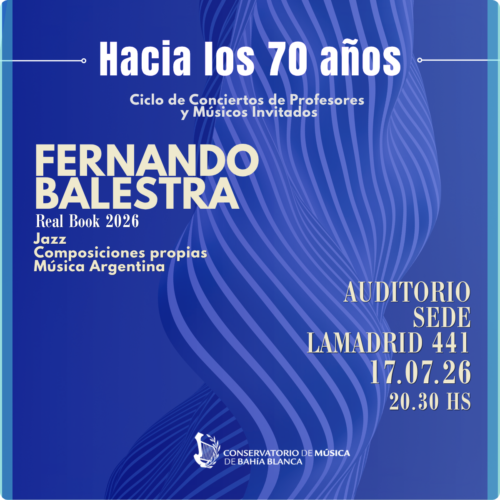 CICLO DE CONCIERTOS DE PROFESORAS/ES Y MÚSICOS INVITADOS