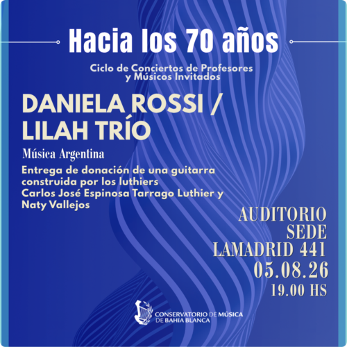 CICLO DE CONCIERTOS DE PROFESORAS/ES Y MÚSICOS INVITADOS
