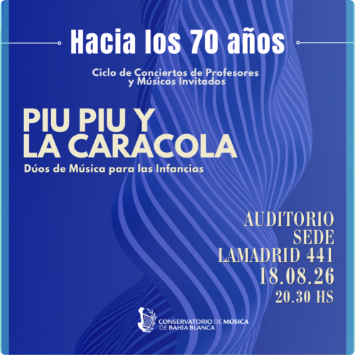 CICLO DE CONCIERTOS DE PROFESORAS/ES Y MÚSICOS INVITADOS