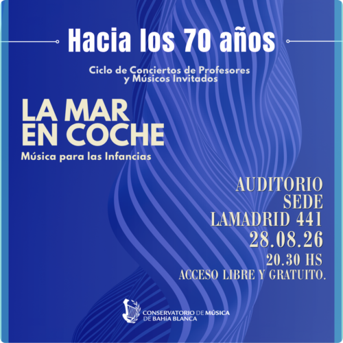 CICLO DE CONCIERTOS DE PROFESORAS/ES Y MÚSICOS INVITADOS