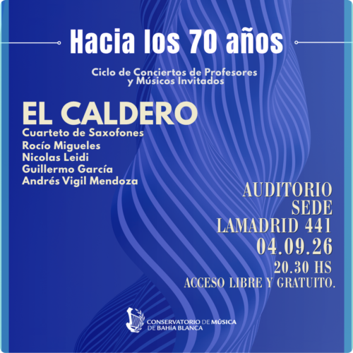 CICLO DE CONCIERTOS DE PROFESORAS/ES Y MÚSICOS INVITADOS
