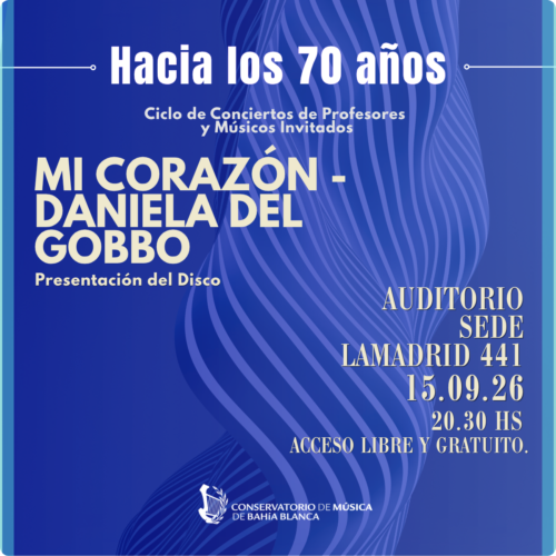 CICLO DE CONCIERTOS DE PROFESORAS/ES Y MÚSICOS INVITADOS