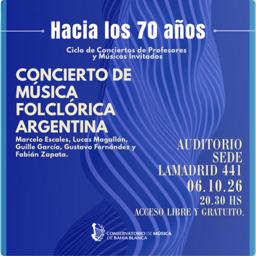 Ciclo de Conciertos de Profesoras/es y músicos invitados