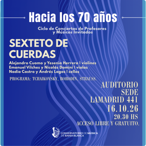 Ciclo de Conciertos de Profesoras/es y músicos invitados