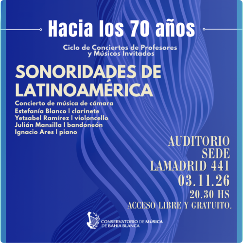 CICLO DE CONCIERTOS DE PROFESORAS/ES Y MÚSICOS INVITADOS